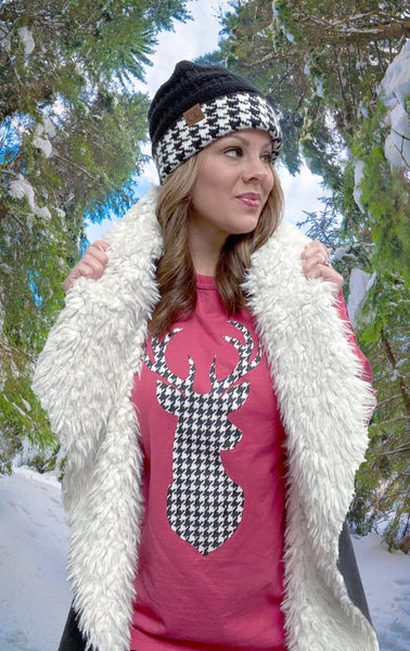 Houndstooth Winter Deer