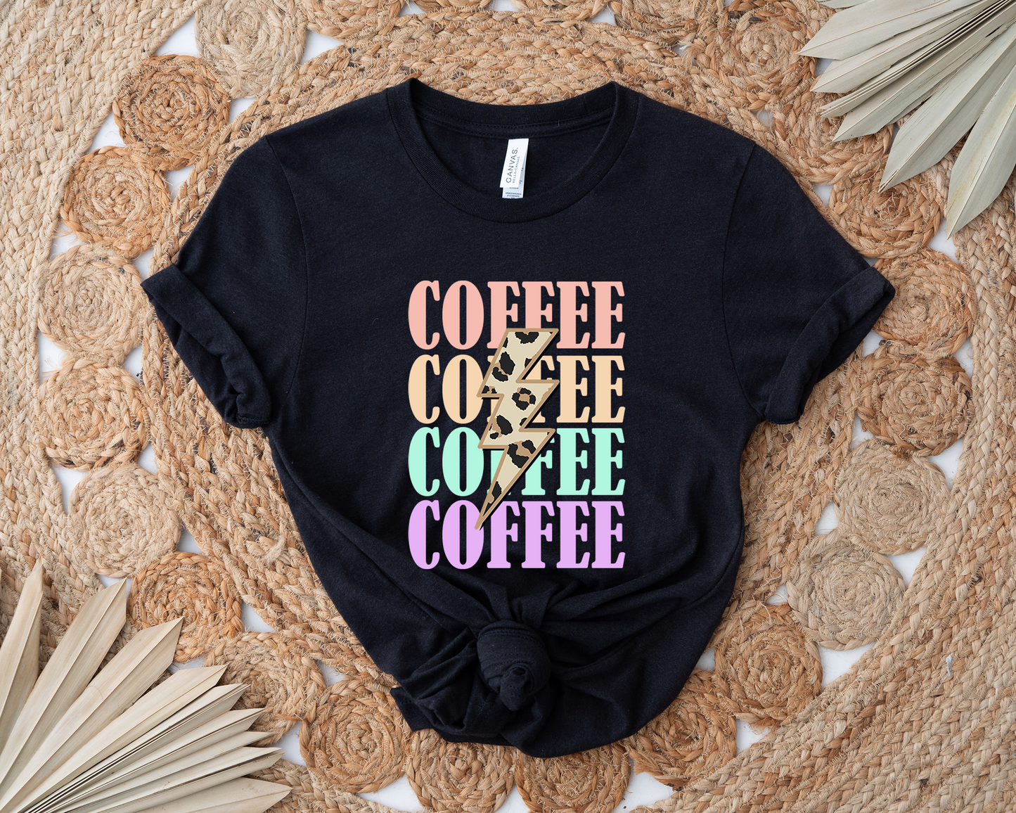 Coffee Bolt Black Graphic Tee