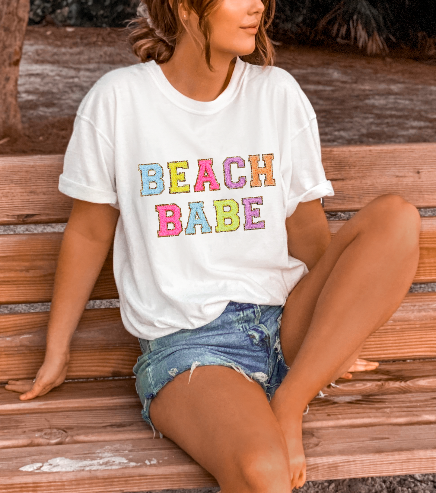 Beach Babe White Graphic Tee